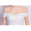 Guangzhou simple correa ajustable de vuelta bowknot trompeta vestidos de novia